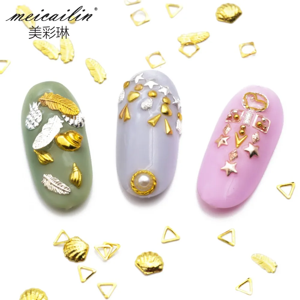

Hot Sale 1set Mix Multi-shapes New 3D Nail Art Decoration Alloy Nail Accessory Japan Hollow Circle DIY Charm Nail Tools Supplies
