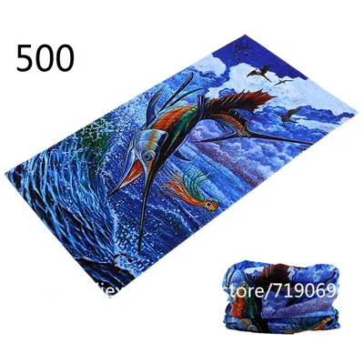 500 BR001-037, новейшая модель, бесшовная бандана для рыбалки, пешего туризма, велоспорта, волшебный шарф, много солнцезащитных шарфов для женщин и мужчин, маска бандана - Цвет: 500