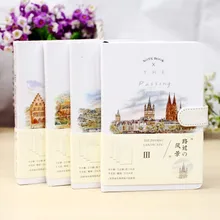 Новые креативные канцелярские принадлежности проходящий Пейзаж блокнот милый крафт-бумага пустая сетка журналы для планирования повестки дня A5 блокнот для путешественников