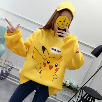 

[Stock]Cartoon Pokemon Pikachu Cosplay Yellow Fleece Fashionable Joker Unisex Cosplay Costume For Spring And Autumn Preppy Style