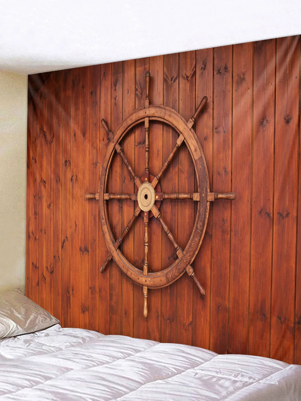 

Wood steering wheel Sea Starfish Tapestry Net Indian Wall Hanging Bohemian Bedspread Throw Dorm Deco