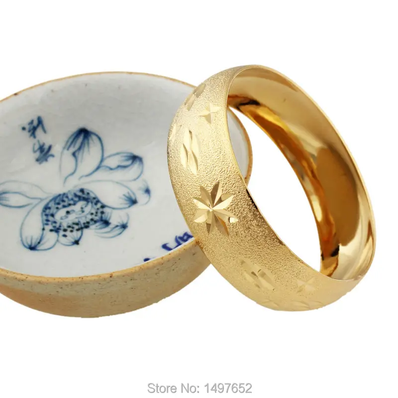 Bangle Bracelet Zirconia Bangle Big Wide Ethiopian Bangle Gold Color Bangles & Bracelets Dubai African Men Women Jewelry