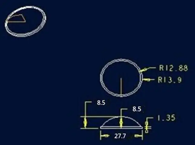 YM-27.7 высококачественный светодиодный оптический объектив, размер линз: 27,7X8,5 мм, ПММА материалы, используется для светодиодный фонарик, чистая поверхность