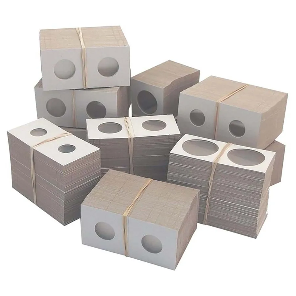 50pcs 40mm Assorted Mylar Cardboard Coin Holders Lighthouse Cover Case Storage