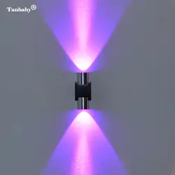 Tanbaby 2 Вт светодио дный светодиодный настенный светильник Современный Настенный Бра Лампа AC85-265V Настенный алюминиевый осветительное
