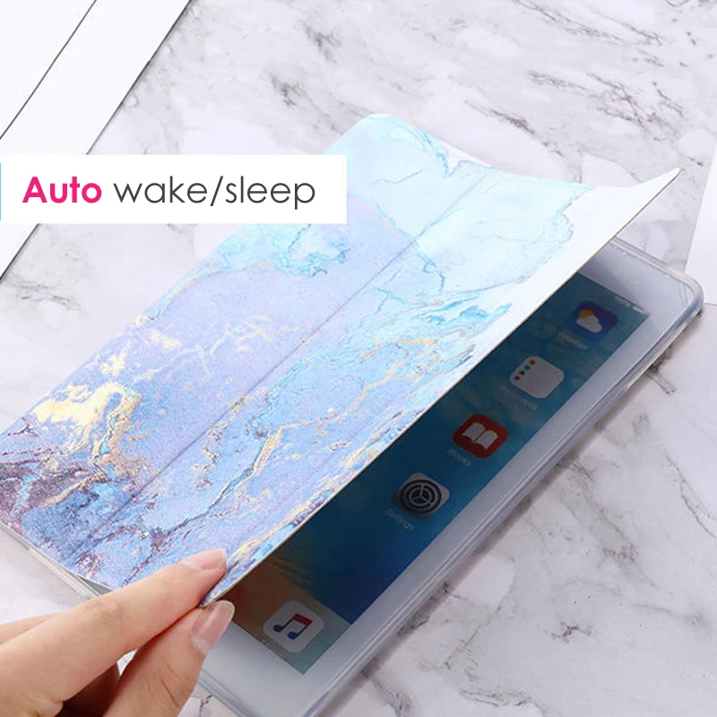 Умный чехол из ТПУ для iPad mini 5/Air 3 2019 дюйма с мраморной текстурой кожаный 2018 Чехол