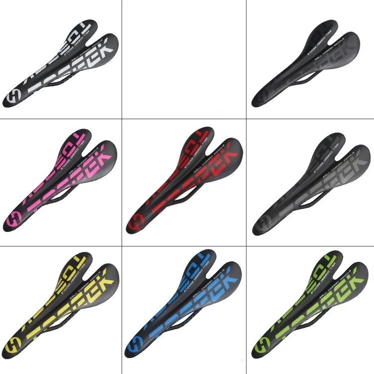 

TOSEEK Mtb Bike Saddle Carbon Saddle Bike Seat Road Bicycle Saddle Bike Accessory 8 Colors