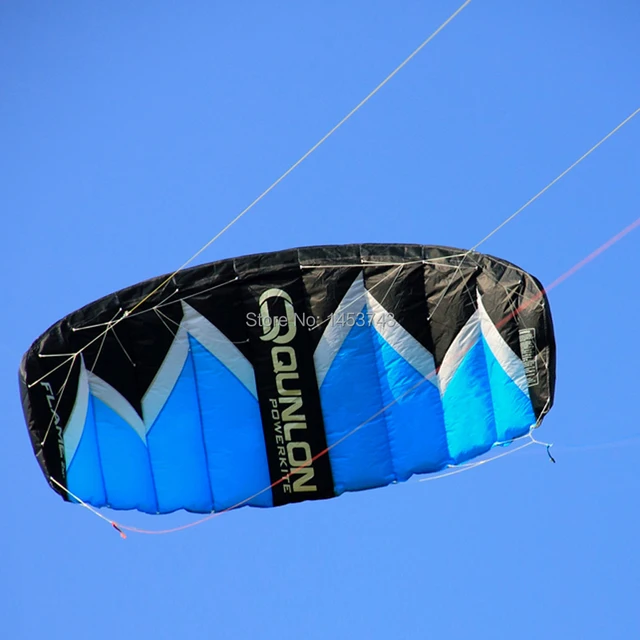 Best price at $180 Cheap 2 Sqm Trainer Power Kite 4 Line Quad Stunt Kite For Kiteboarding Kitesurfing With Kite Handle Flying String