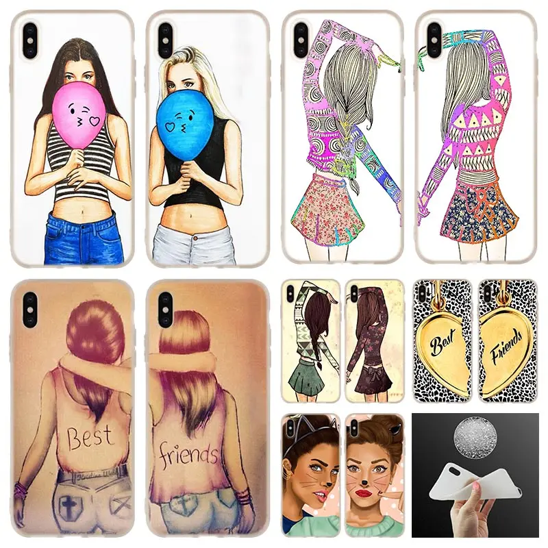 

best friends soft Phone Case cover For iPhone 11 2019 XI R 4 5 5S SE 6 6s 7 8 Plus x XR XS Max case