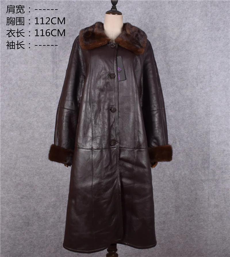 Clearance Mother S Genuine Sheepskin Leather Shearling Loose Coat