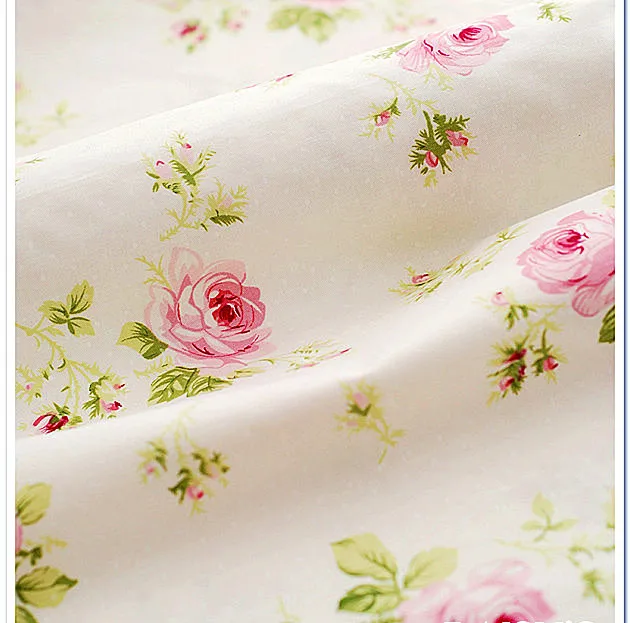 

160CMx50CM beige dot rose floral cotton fabric crafts material scrapbooking patchwork fabric dressmaking bedding sewing tissue