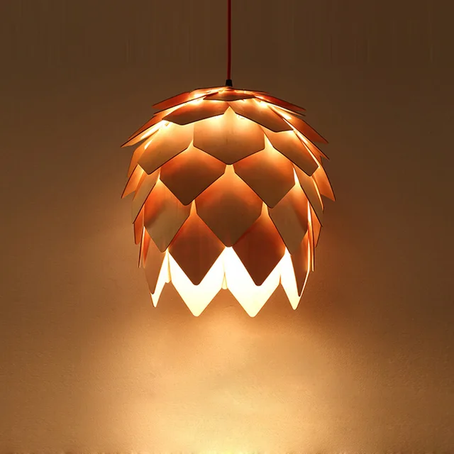 Modern Liontin Cahaya DIY Kayu Biji Pinus Lampu Gantung Dekorasi AC 90 Modern Liontin Cahaya DIY Kayu Biji Pinus Lampu Gantung Dekorasi AC 90
