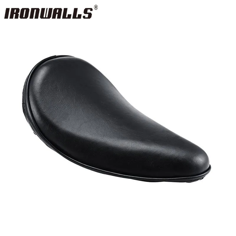 Ironwalls Universal Black Motorcycle Seat Base PU Leather Neoprene Foam