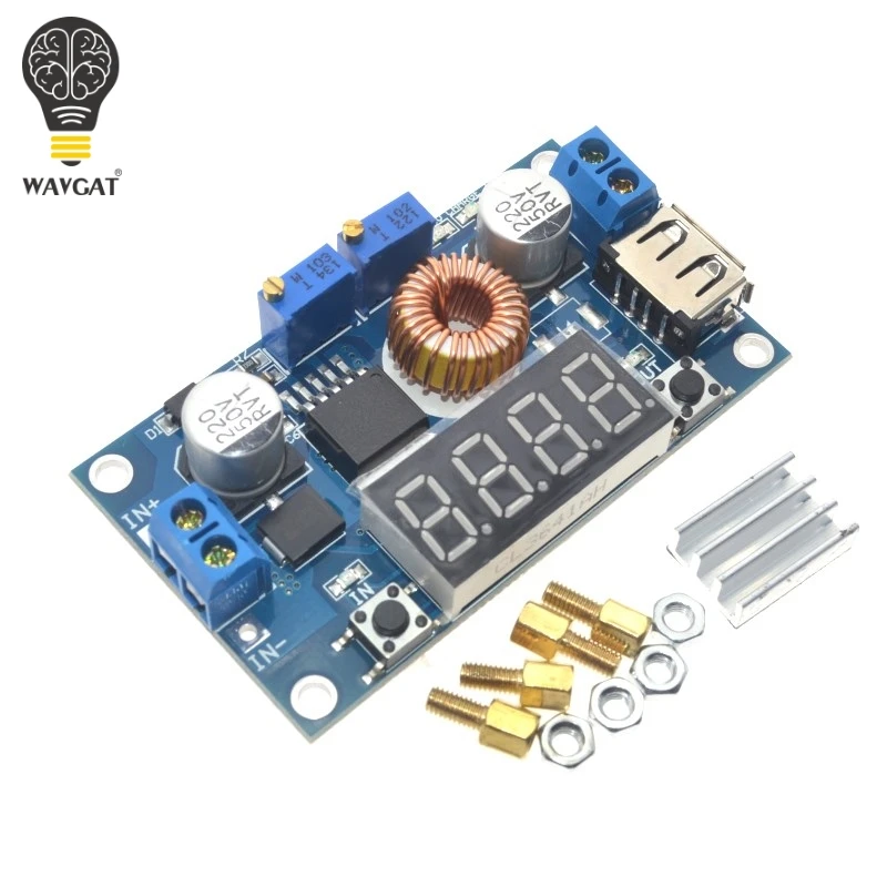 

DC-DC 5A Digital LED Drive Lithum Battery Charger Module CC/CV USB Step Down Buck Converter With Voltmeter Ammeter