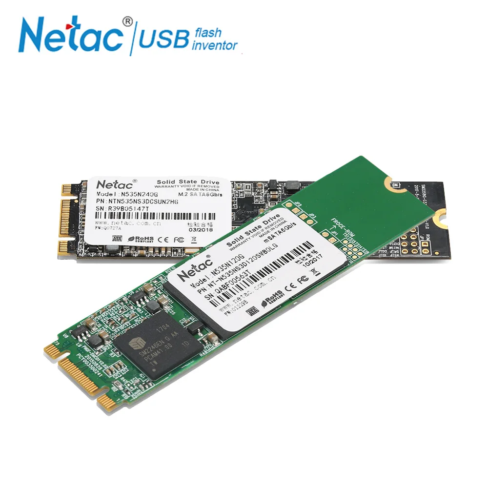 

Netac N535N NGFF M.2 2280 SSD 240GB 120GB Internal Solid State Drive M2 TLC Flash SSD Hard Disk For Desktop Laptop