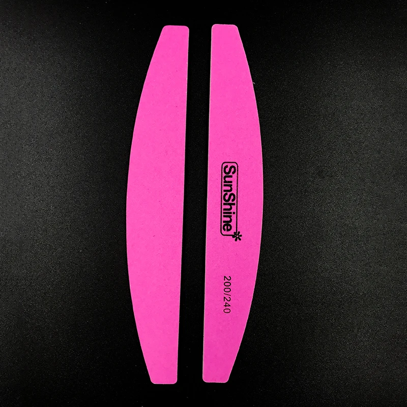 

Pink Sunshine Nail Art Sandpaper Manicure Pedicure Grey Half Moon Sanding Foam Emery Board UV Gel Nail Files Buffer