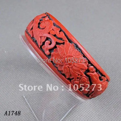 

Wholesale Nice red black mixes color Carved lacquerware bracelet dragon phoenix bracelet free shipping A1748