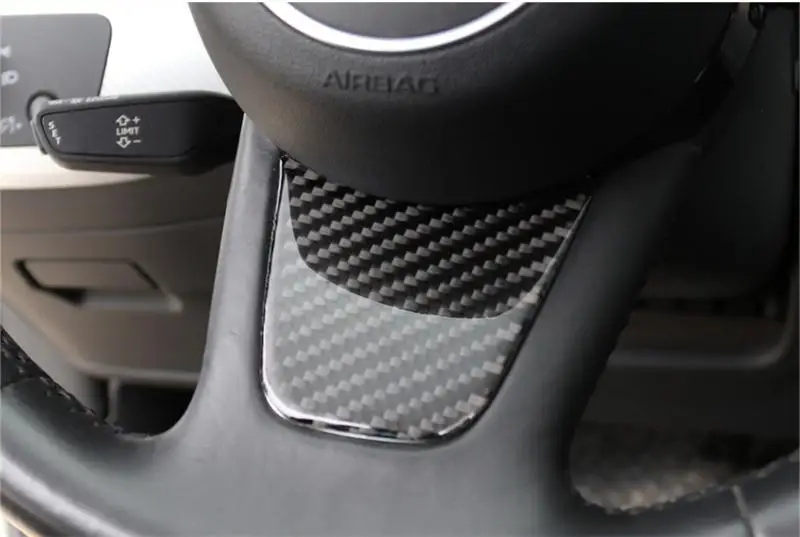 Автомобильный Стайлинг из углеродного волокна чехлы на руль наклейки спортивные для Audi A4 B8 B9 A3 A5 A6 C7 A7 W3 Q5 салонные авто аксессуары