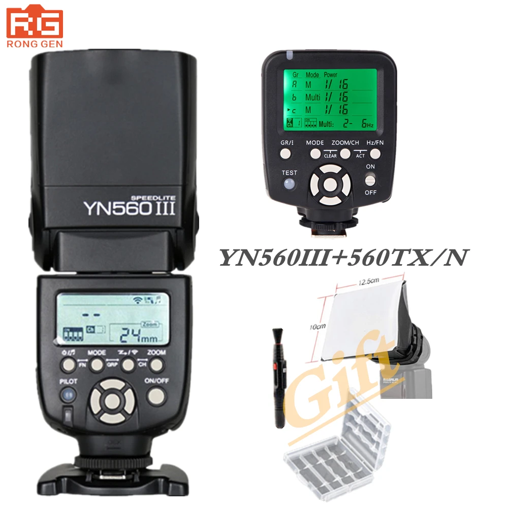 

YN-560III YN 560 III Flash Speedlite +Manual YN-560TX YN 560 TX N Wireless Controller For Nikon D3000 D5000