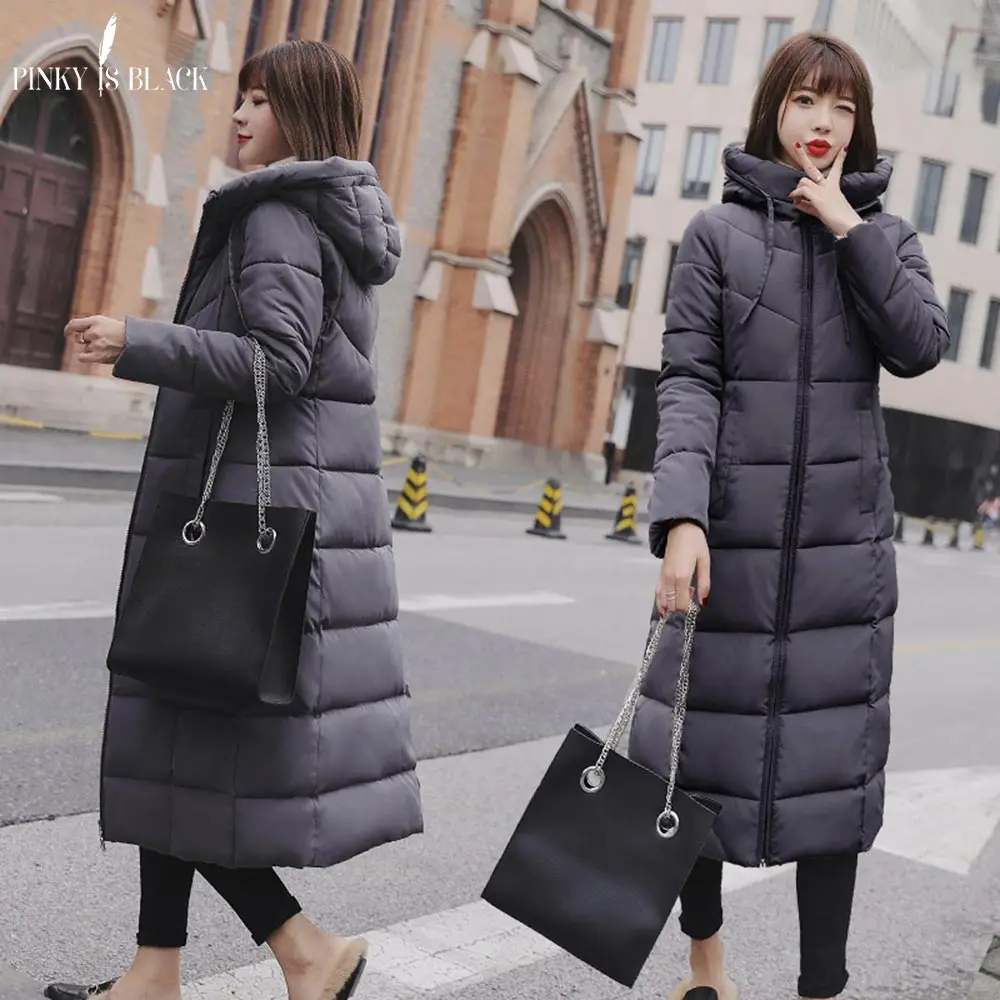 PinkyIsblack Winter Jacket Women Coat 2018 Cotton Padded Jacket Long Hooded Thicken Female Parkas Plus Size 6XL chaqueta mujer