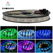 WS2813 led pixel strip 1m/2m/5m Dual-signal 30/60/144 pixels/leds/m,WS2812B Updated Black/White PCB,IP20/IP65/IP67 DC5V