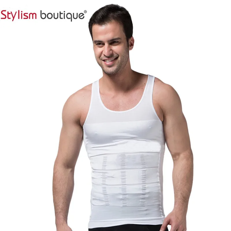Hot Corset Shaper Men Bodysuit Slimming Undershirts Elastic Sculpting