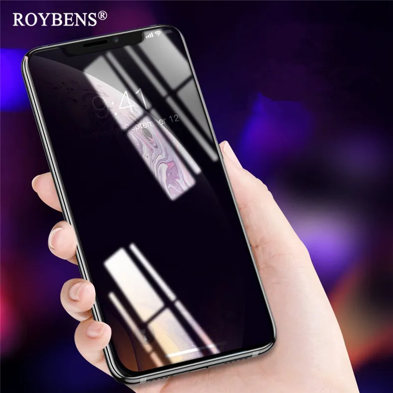 

Anti Glare Privacy Screen Protector For iPhone XS XR Full Cover Tempered Glass For iPhone XS Max X 5D Curved AntiSpy Front Flim