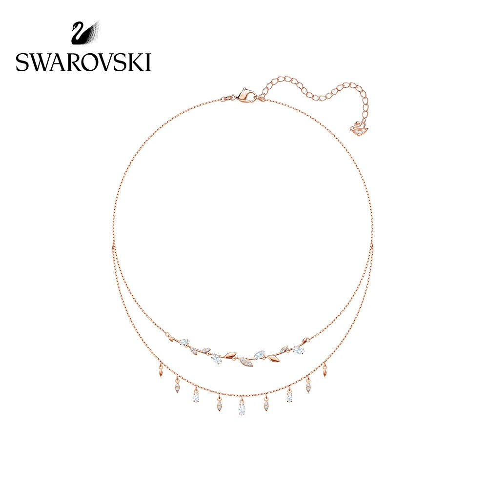 

Original Genuine Swarovski Mayfly foliage pattern Gentle Elegant Fashionable Girl Necklace Jewelry5410412