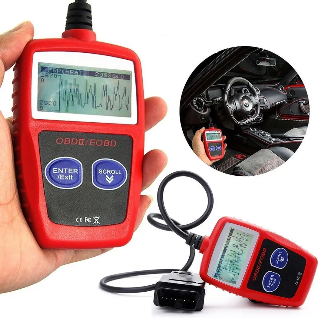 

Durable LCD Display Car Diagnostic Instrument Button Scan 0-50 DC12V Tool For General -20-70 Car