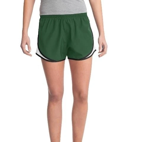 Sport-Tek LST304 Ladies Cadence Shorts Forest Green White & Black - 4XL (1)