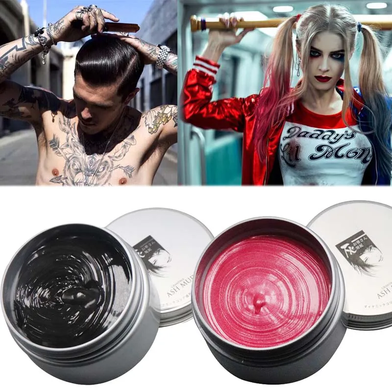 الأزياء الشعر التلوين المواد التصميم لمرة واحدة شمع للشعر المتاح صبغة شعر الطين كريم سهلة لغسل النباتات مكون دهن الشعر هدية