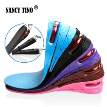 NANCY TINO Stealth Adjustable Increased Insoles For Men Women Shoes Pad Increase Height Insole Black Air Cushion Lift Pads Heel