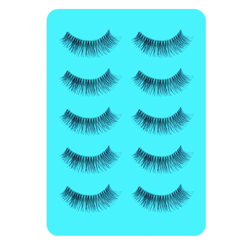 

BGVfive5 Pairs Pure Handmade Eyelashes Cross Long Thick Making-up Fake False Eyelashes