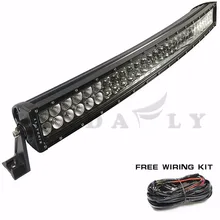 KINDAFLY IP68 32 Inch 300W Curved Off Road LED Light Bar with Wiring Harness Kit Spot Flood Combo for car-styling SUV Car ATV H3