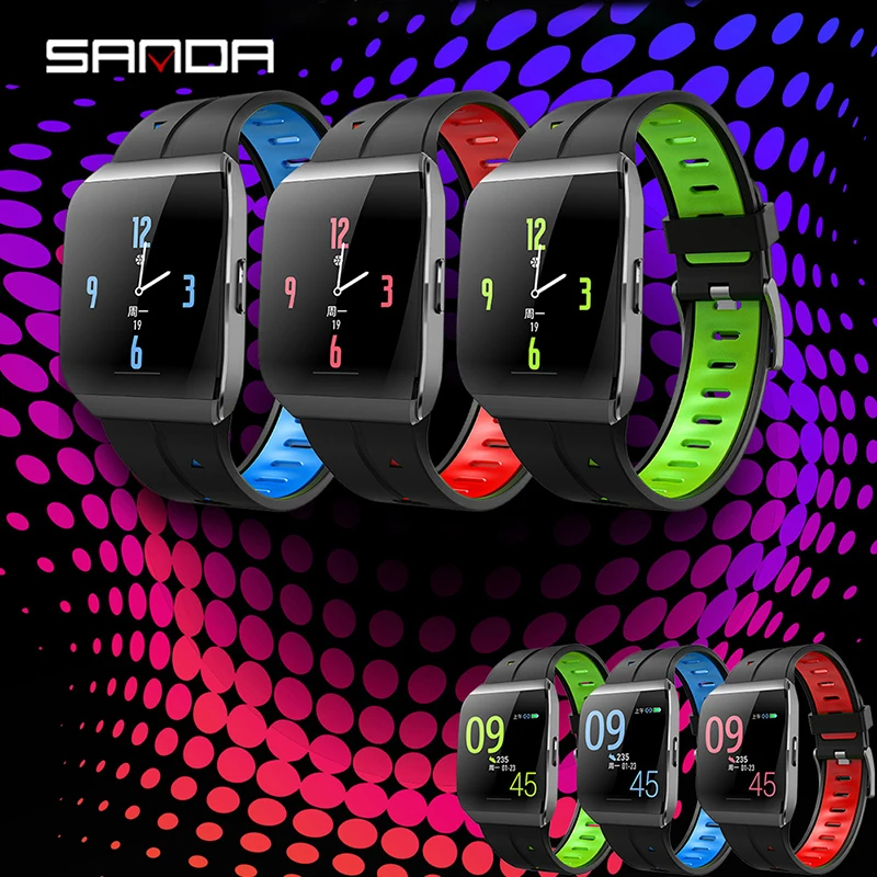 Часы SANDA X1 HD с большим дисплеем для пожилых мужчин новые смарт цифровые часы и