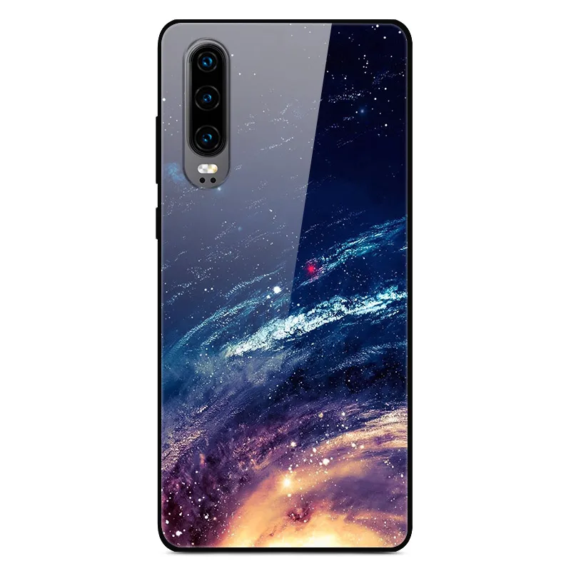 Чехол H для huawei P30, жесткий стеклянный чехол для телефона huawei P30 Pro P30Pro, Мягкий бампер, закаленное P 30, пространство для Huawe P30 - Цвет: 15