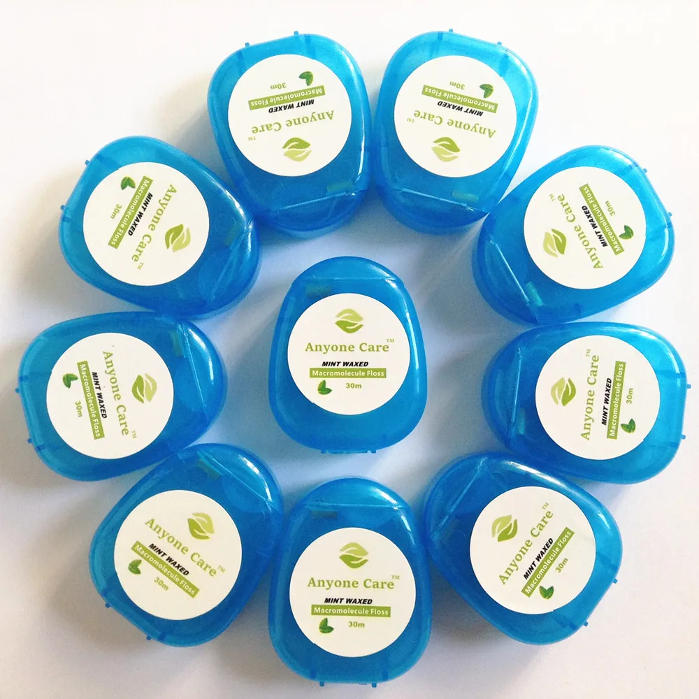 

10pcs Dental Floss high polymer material floss 30m spool built-in Egg Shape Teeth cleaning Smooth thin Dental Flosser