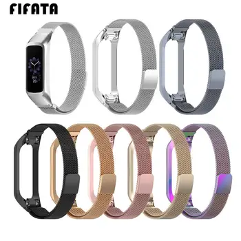 

FIFATA Metal Band Strap For Samsung Galaxy fit-e R375 Milanese Magnetic Stainless Bezel+Wrist Band For Galaxy fit e Watch Strap