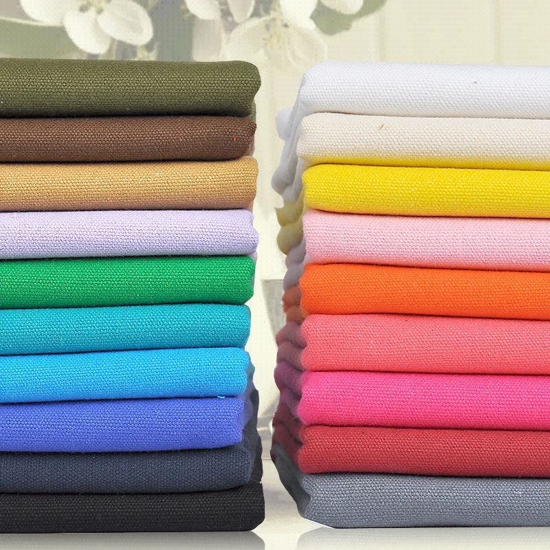 2016 New Pure Single Color Cotton Canvas Fabric DIY Handmade Patchwork