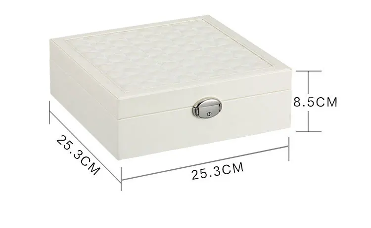 ZYJ Luxury Jewelry Storage Box Cosmetic Case Makeup Bag Travel Suitcase With Mirror Organizer Container Package (10)