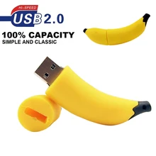Потрясающая Флешка USB в форме банана, флешка USB 32 Гб 64 Гб 128 Мб, флешка USB 2,0, волшебная флешка