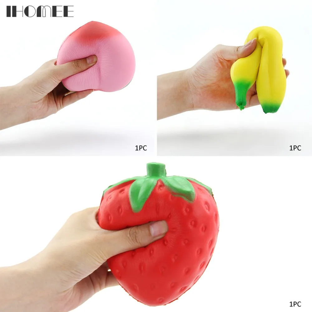 

3pcs/set Super Slow Rising Stress Stretch set Fruit Shape Slow Rising Lovely Home Decoration or Gifts Hot Sales Drop Shipping