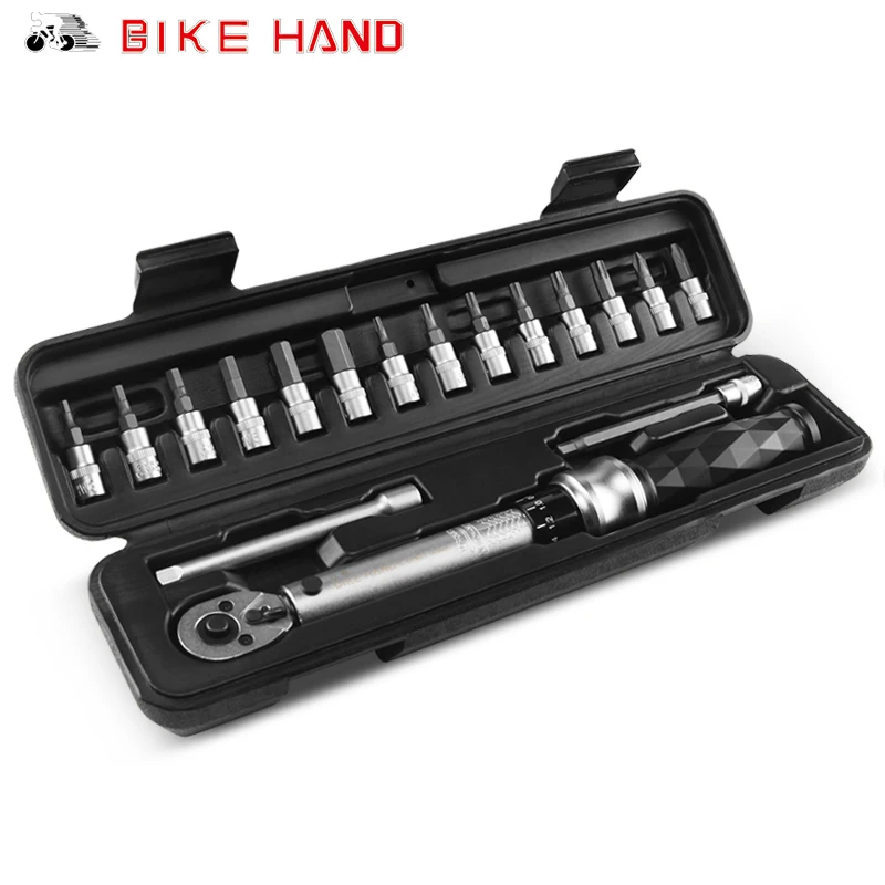 

Bike Hand Bicycle Tools 1-25 NM Bike Ratchet Torque Wrench Kit Multifunction Bicycle Repair Tools Hexagon Key Set Cycling Tools