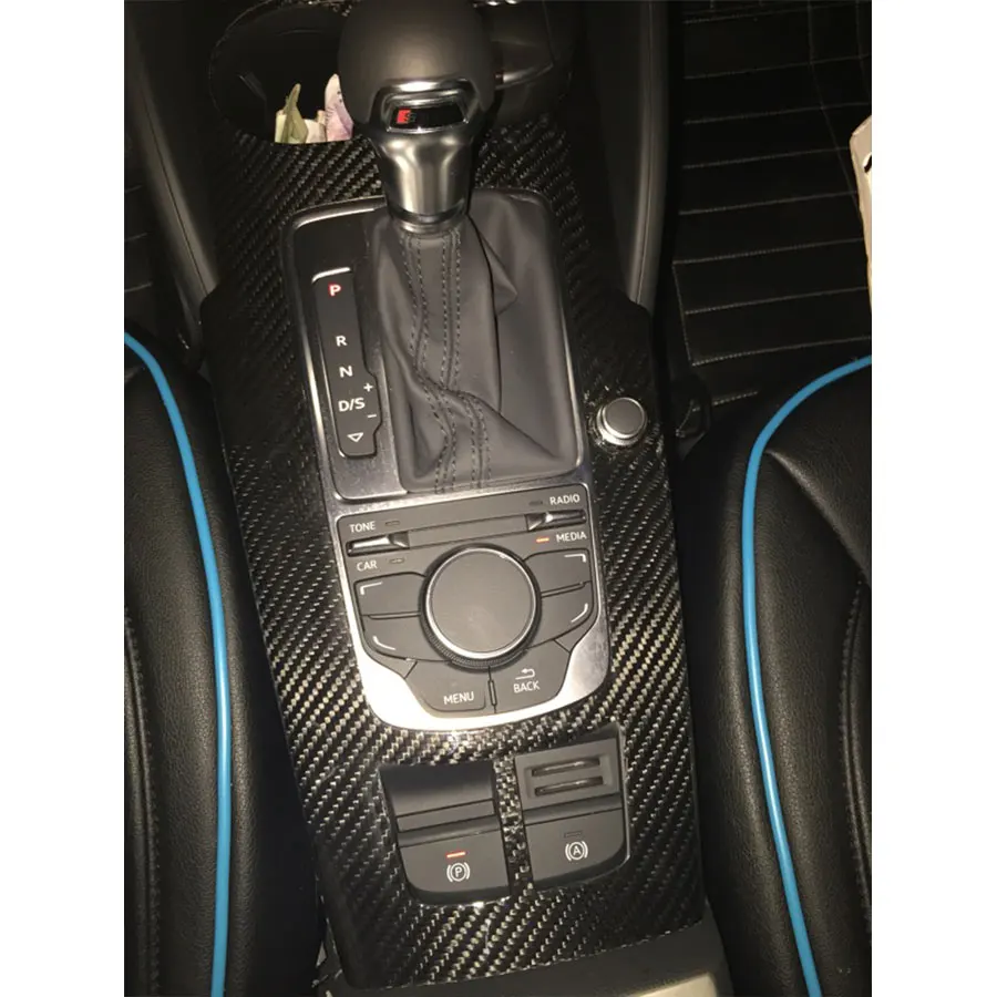 Goede Carbon Interieurlijsten Decoratie Onderdelen Bedieningspanelen (w o motor start gat) voor Audi A3 S3 2014up 10 stks set LHD ALLEEN