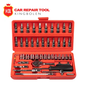 

Car Repair Tool Set 46pcs Automobile Motorcycle Household Box Ratchet Torque Wrench Combo Tools Kit Auto Repairing Hand Tool Set