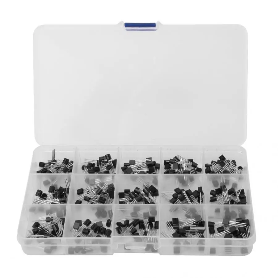 

300Pcs 15 Triode Assorted Kit Transistor Assortment DIY Kit S9012 S9013 S9014 S8050 S8550 2N3904 2N3906 BC327 BC337 Tl431 MPSA42