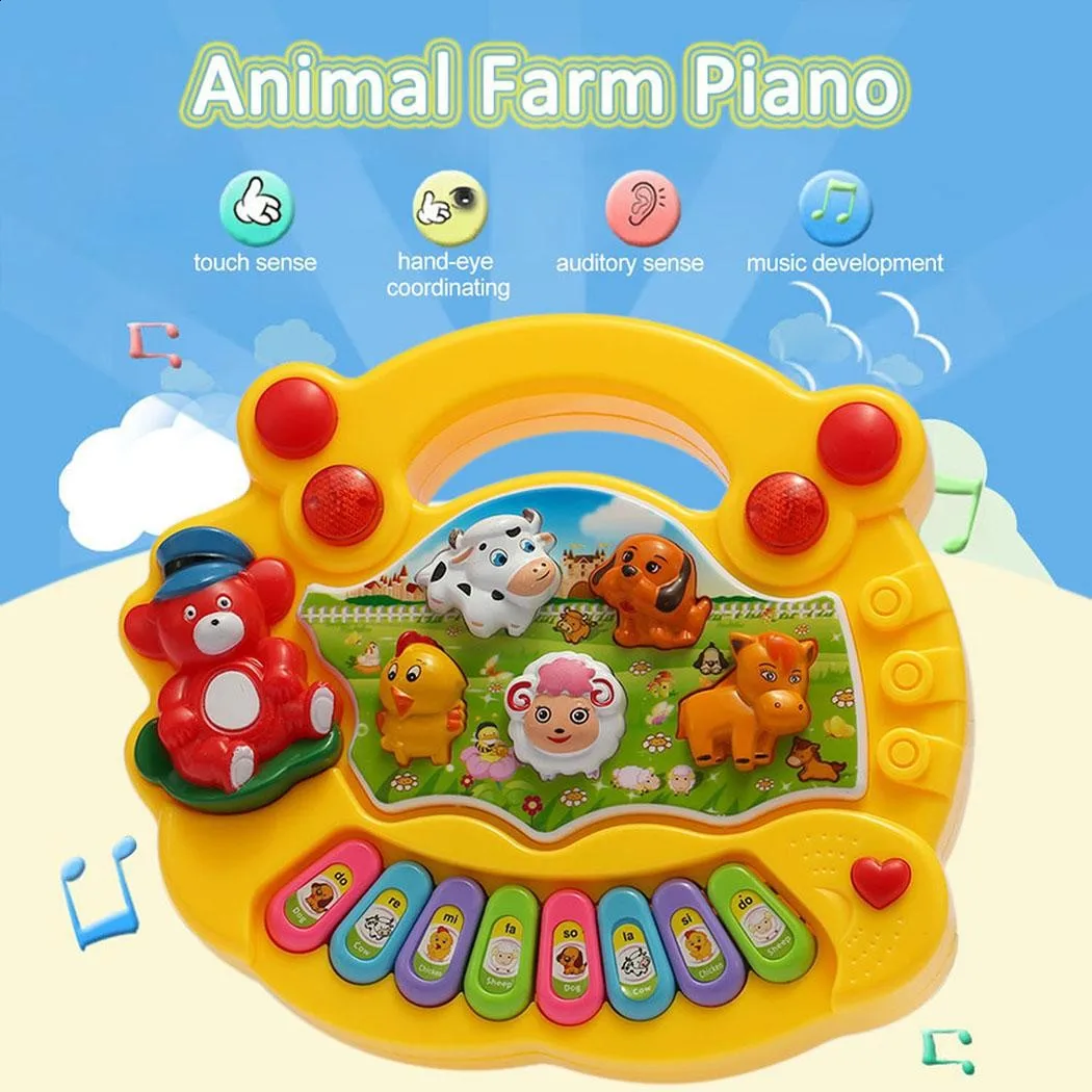 Baby Educational Piano Toys Kids Animal Farm Sound Musical