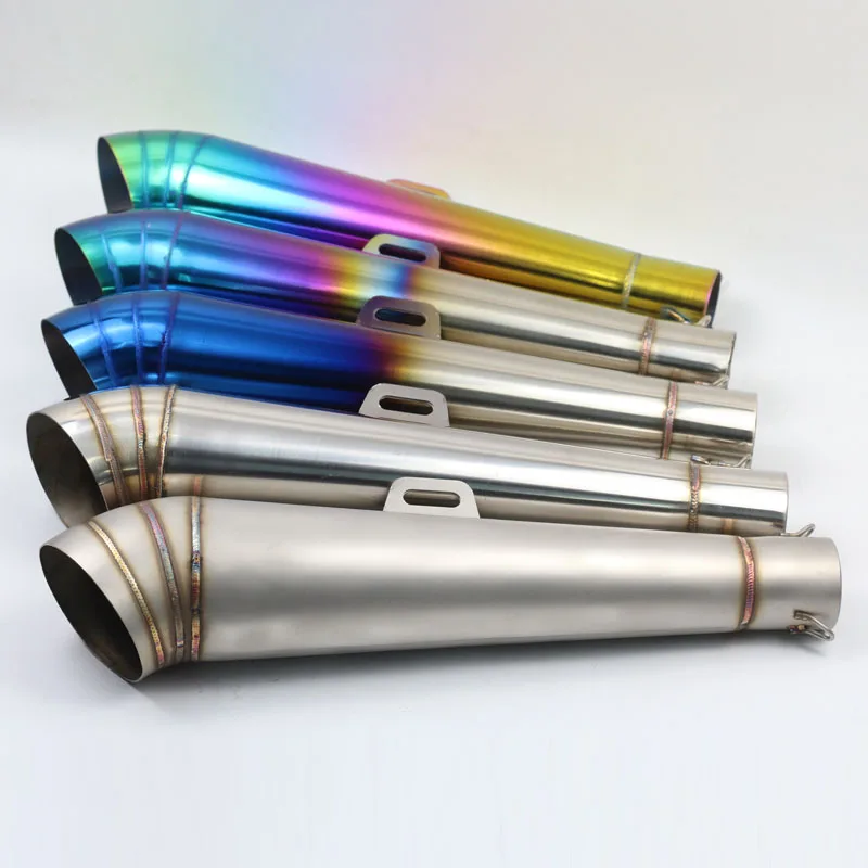 

48.8MM 51MM Inlet Modified Motorcycle Exhaust Pipe Stainless Steel Fried Tube GP Exhaust Pipe 5 Colors AK072