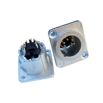 

high quailty 2pcs / lot NC5MD-LX 5 Pole XLR Connector Fitting Male with 5pin gold