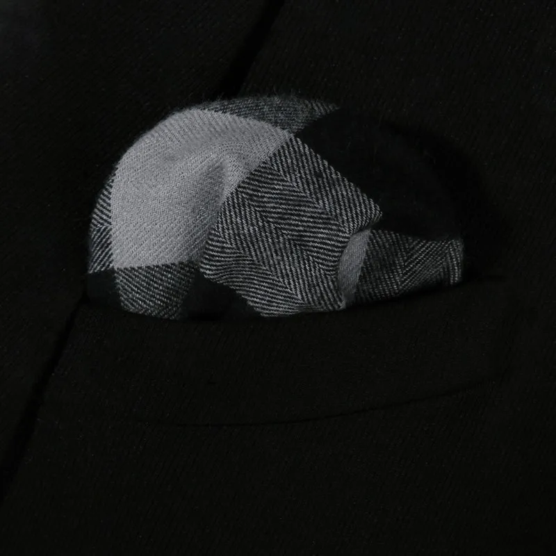 Bmc401l Черный, серый цвет Проверьте 100% хлопок жаккард Для мужчин Бабочка Самостоятельная галстук-бабочка бабочкой Карманный квадратный